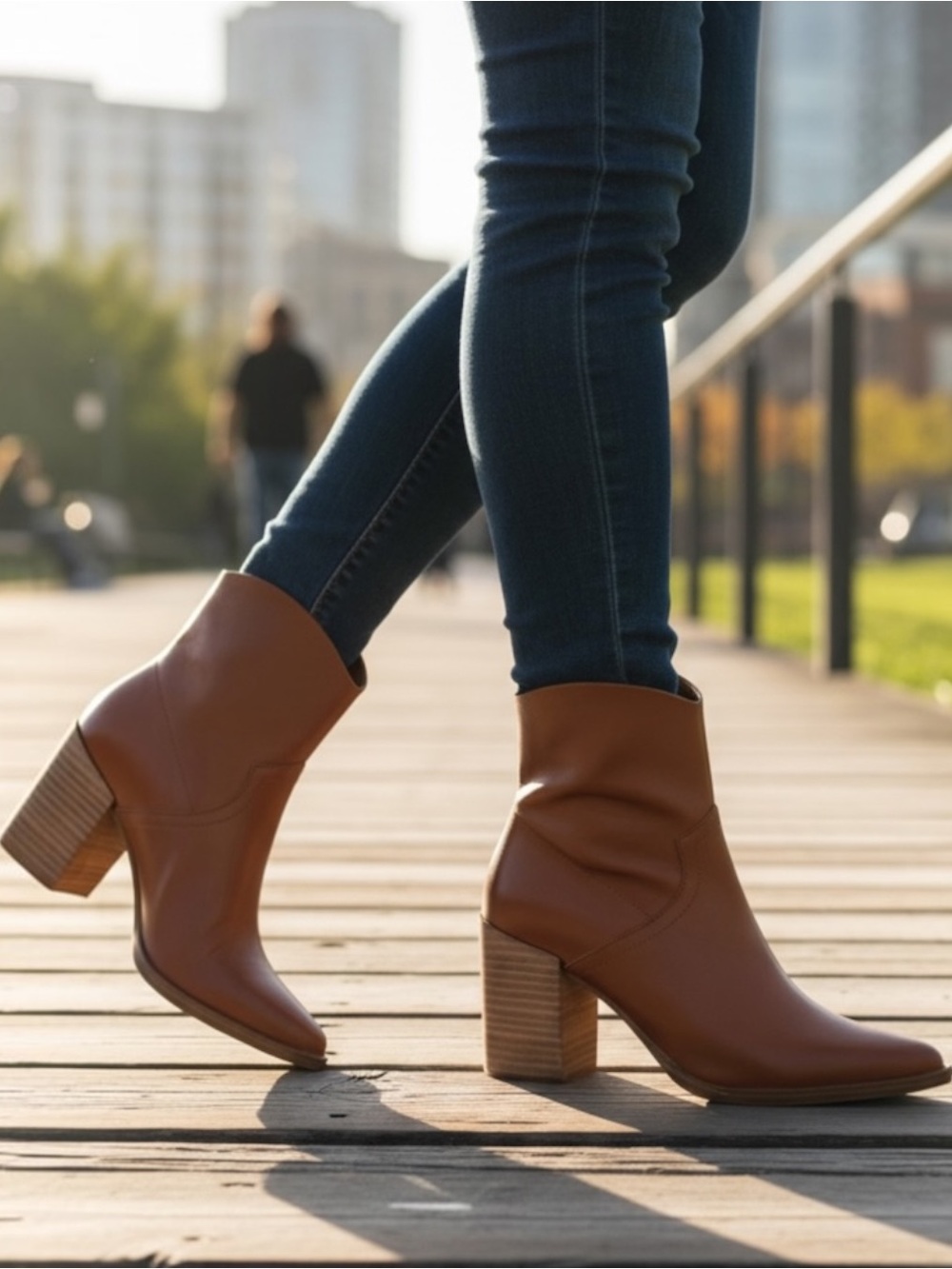 Steve Madden Ankle Bootie Cognac Leather